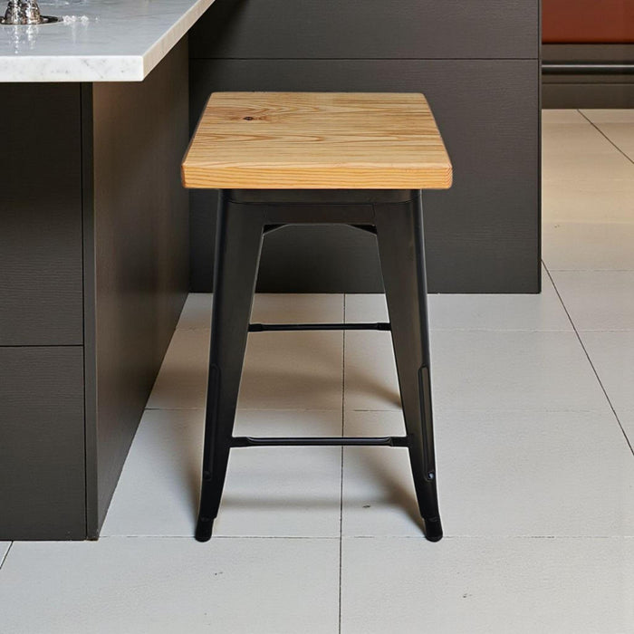 Stools /Dining Seats Comfortable Industrial Design made with Reclaimed Distressed Wood Counter or Bar Height