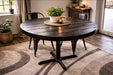 Tortured Reclaimed Distressed Round Dining Table, Hairpin Legs, Pedestal Base, or 2x2 Legs. Any Size