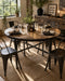 Reclaimed Distressed Round Dining Table with X Pipe Base. Standard , Counter , or Pub / Bar Height