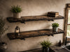 Tortured Single Plank Pipe Shelf - Everything Included to Mount to Drywall or Wood