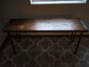 Clearance Sale! Reclaimed Distressed Sofa table made with Hairpin legs made. Lots of Character.