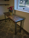 Clearance Sale! Reclaimed Distressed Custom Industrial Sofa/hallway/entryway table, wood, Straight steel, 2x2 legs, Lots of Character.