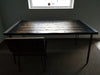 Clearance Sale! Tortured Reclaimed Distressed Industrial Wood Desk with rebar hairpin legs