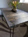 Clearance Sale! Reclaimed Distressed Custom built Industrial desk with raw steel trim and hairpin legs