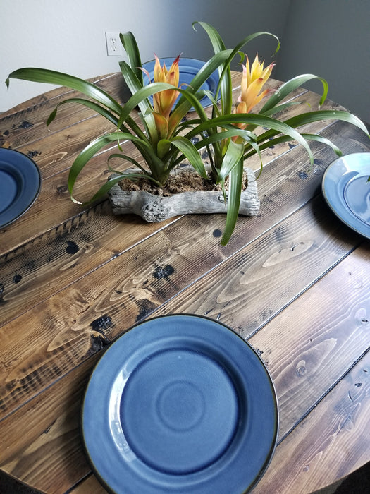 Clearance Sale! Reclaimed Distressed Old Round Dining Table with 2x2 legs