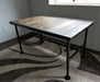 Clearance Sale! Reclaimed Distressed Desk with Pipe legs, well built, Quality, Character, Customizable.