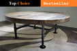 Clearance Sale! Reclaimed Distressed Round Coffee Table. Heavy Duty Iron Pipe legs. Choose size and height.