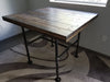 Clearance Sale! Reclaimed Distressed Wooden Dining Table with Pipe legs Pub Height Counter Height
