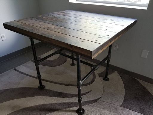 Clearance Sale! Reclaimed Distressed Wooden Desk with Pipe Legs