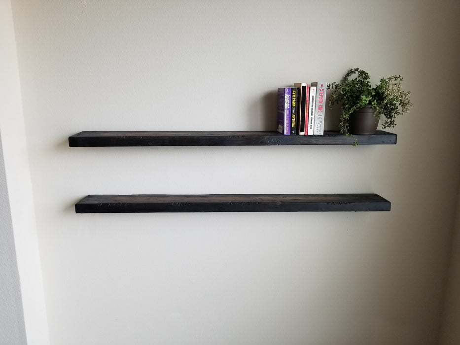 Clearance Sale! Set of 2 Shelves made with Tortured Reclaimed Distressed wood, hardware not included