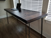 Clearance Sale! Choose Size Standing Desk Thick Solid Wood Espresso Reclaimed Distressed Wood with Hairpin legs