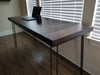 Clearance Sale! Thick Solid Wood Espresso Reclaimed Distressed Dining Table with Hairpin legs