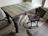 Clearance Sale! Farmhouse Dining Table Reclaimed Distressed Solid Wood with Chunky Wood Legs and Custom Stain