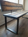 Clearance Sale! Dungeon Bench with Back Reclaimed Distressed Solid Wood Industrial Comfortable Unique Design with Heavy Duty Steel Legs