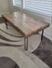 Clearance Sale! Custom Old Growth Style Coffee Table - 3 inch thick top Distressed with Hairpin legs