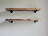 Clearance Sale! Set of 2 Pipe Shelving made with Reclaimed Distressed Wood