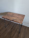 Sale! Chunky Log Reclaimed Distressed Industrial Wood Desk with rebar hairpin legs