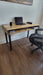 Clearance Sale! Industrial Desk, Reclaimed Distressed Wood with Straight Steel Legs