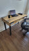 Clearance Sale! Industrial Desk, Reclaimed Distressed Wood with Straight Steel Legs