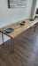 Clearance Sale! Alive Edge Reclaimed Distressed Dining Table with Rebar Hairpin Legs with Live Edges