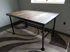 Reclaimed Distressed Industrial Dining Table with pipe legs