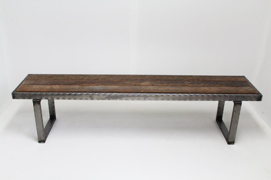Hammered Steel Bench, Rustic with lots of Character