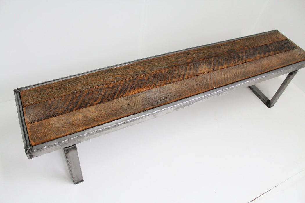 Hammered Steel Bench, Rustic with lots of Character