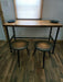 Rustic Industrial Dining Table with Heavy Duty Pipe Legs