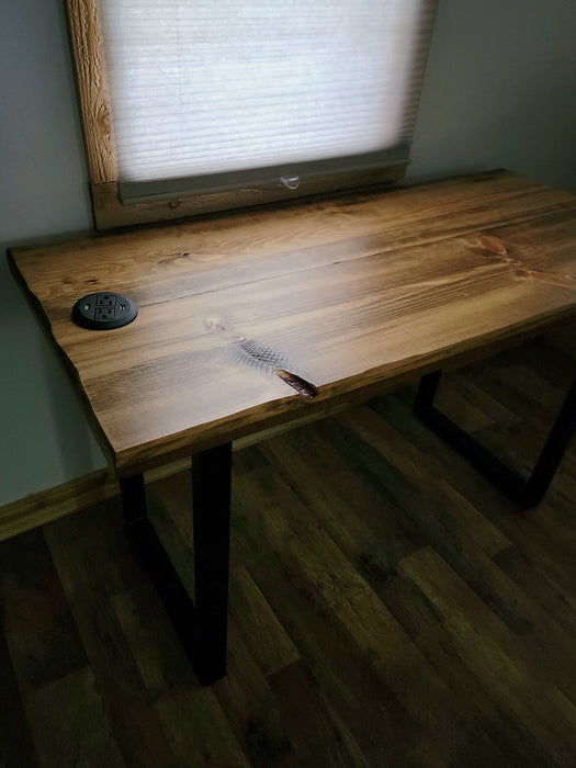 Rustic Industrial Desk with U shaped Legs