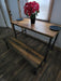 Rustic Industrial Dining Table with Heavy Duty Pipe Legs