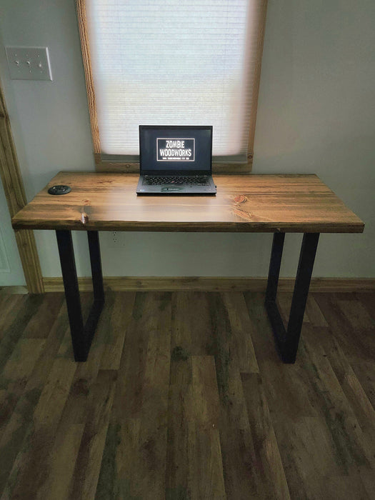 Rustic Industrial Desk with U shaped Legs