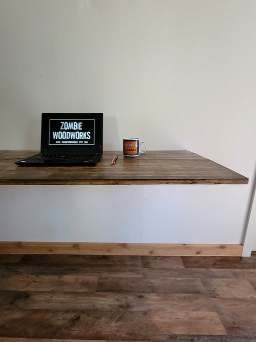 Rustic Simple Floating Murphy Desk. Strong. Sturdy. Folding Desk