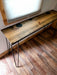 Reclaimed Distressed Simple Sofa or Hallway Table with Hairpin Legs