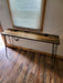 Reclaimed Distressed Simple Sofa or Hallway Table with Hairpin Legs